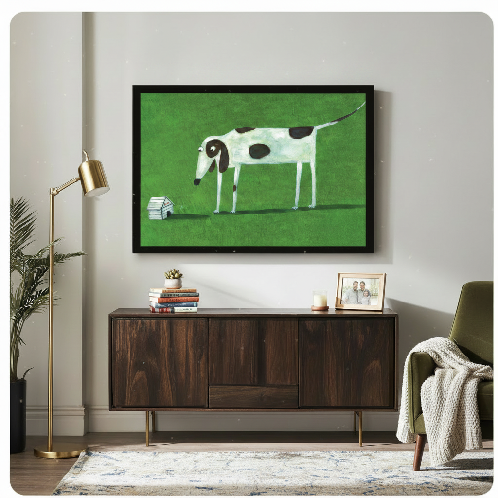 Otis Big Dog Tiny House Canvas Wall Art