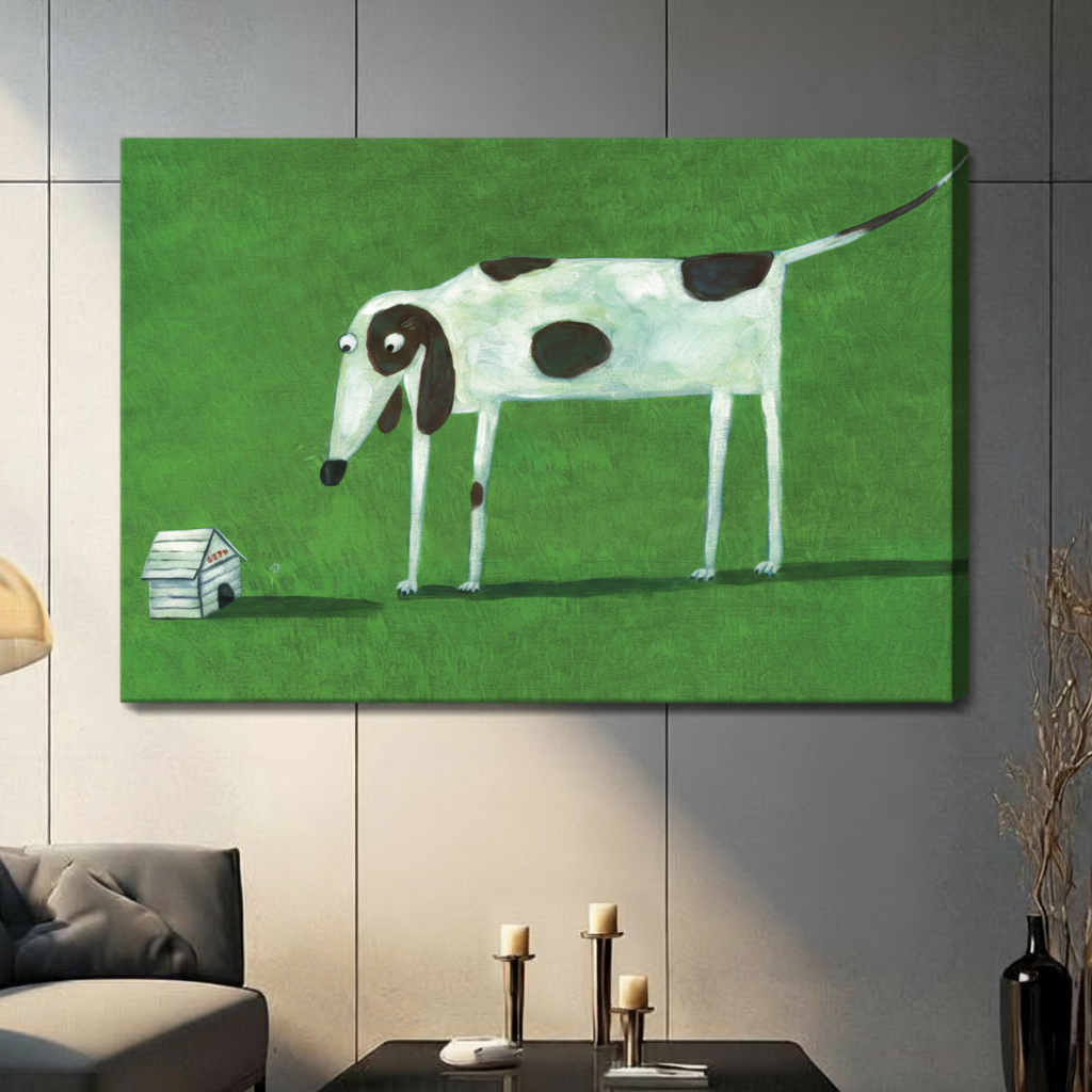 Otis Big Dog Tiny House Canvas Wall Art