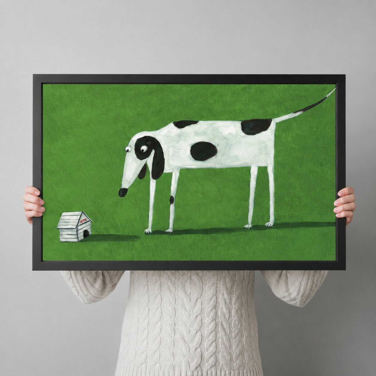 Otis Big Dog Tiny House Canvas Wall Art