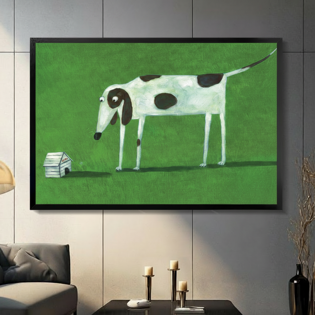Otis Big Dog Tiny House Canvas Wall Art