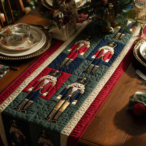 Tartan Nutcracker Block Quilted Table Runner