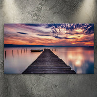 The Sunset Lake Canvas Wall Art