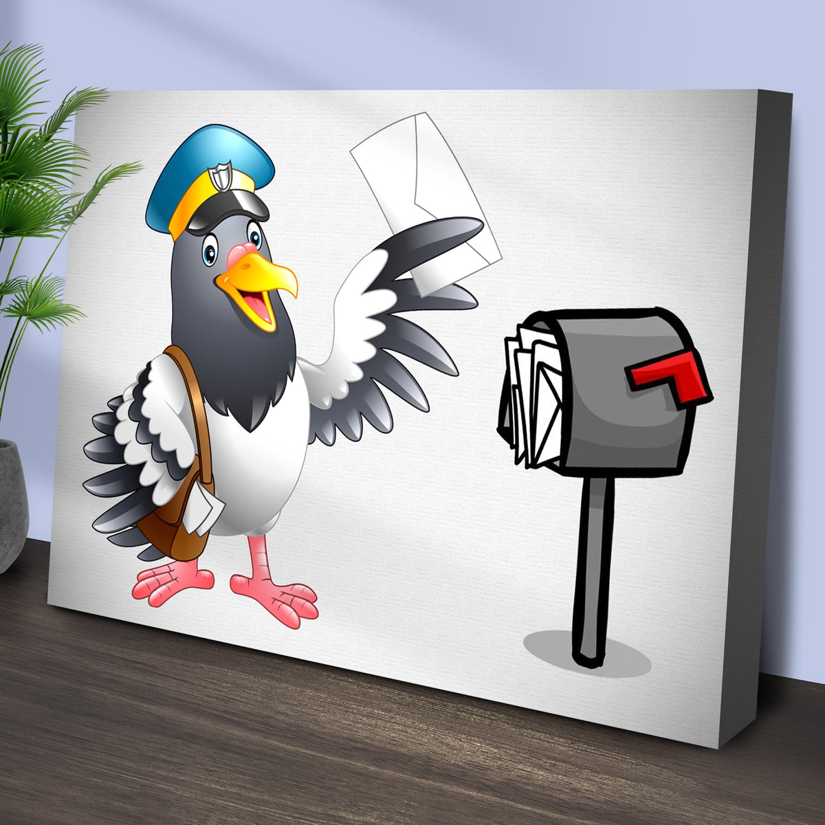 Funny Pigeon Painting Canvas Wall Art