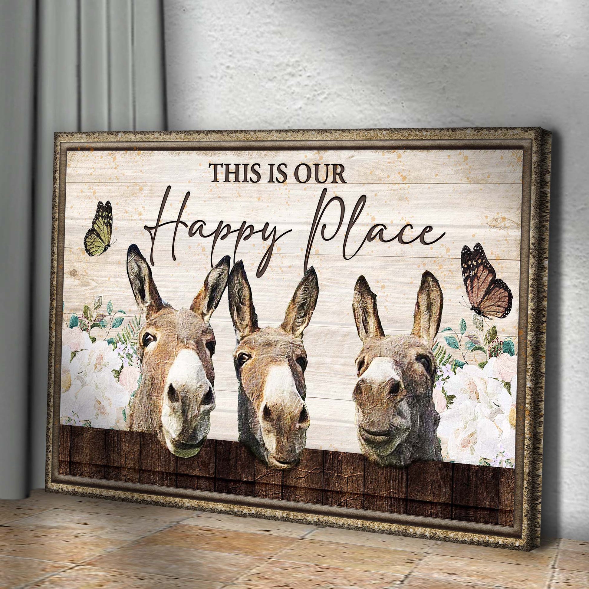This Is Our Happy Place Donkey Sign ()