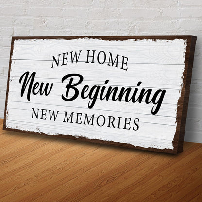 New Home Sign - canvas