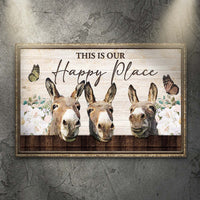 This Is Our Happy Place Donkey Sign ()