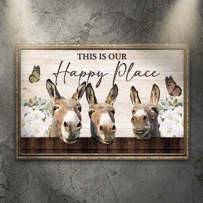 This Is Our Happy Place Donkey Sign ()