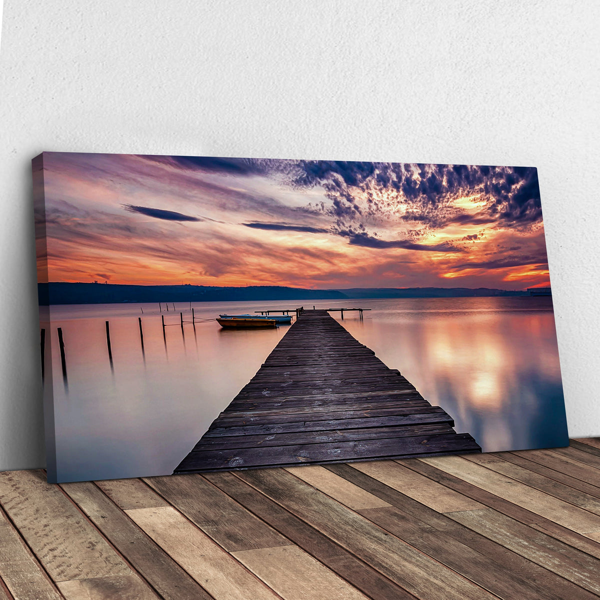The Sunset Lake Canvas Wall Art