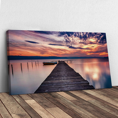 The Sunset Lake Canvas Wall Art