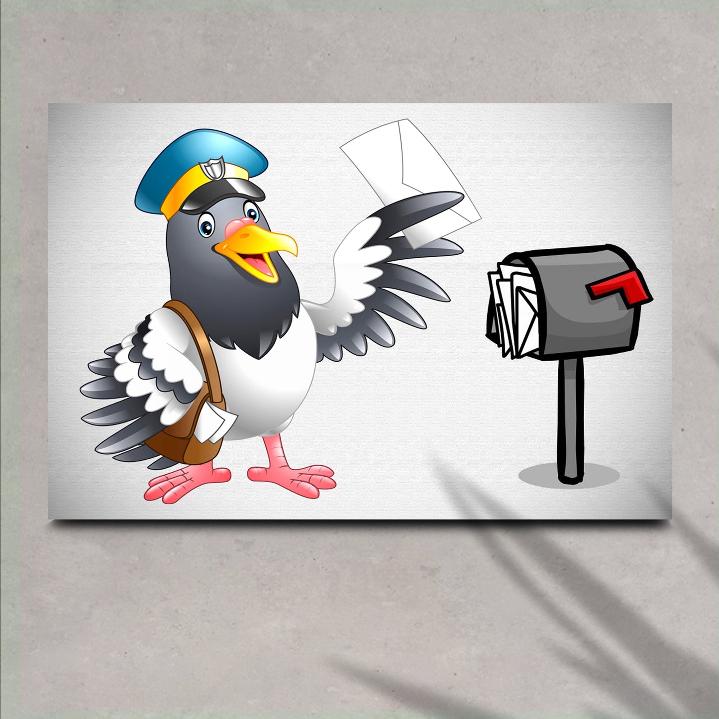 Funny Pigeon Painting Canvas Wall Art