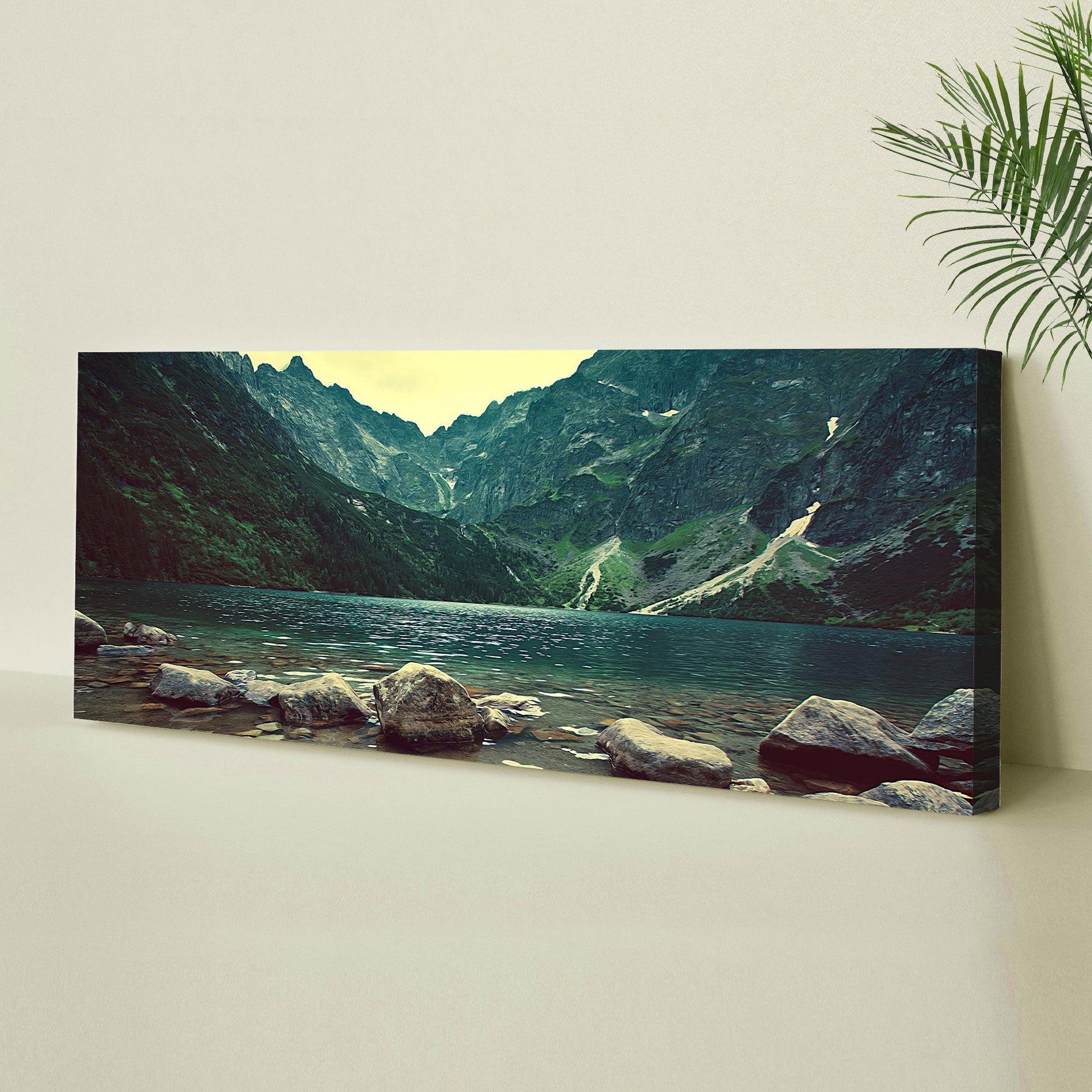 Mountain Forest Lake Canvas Wall Art II