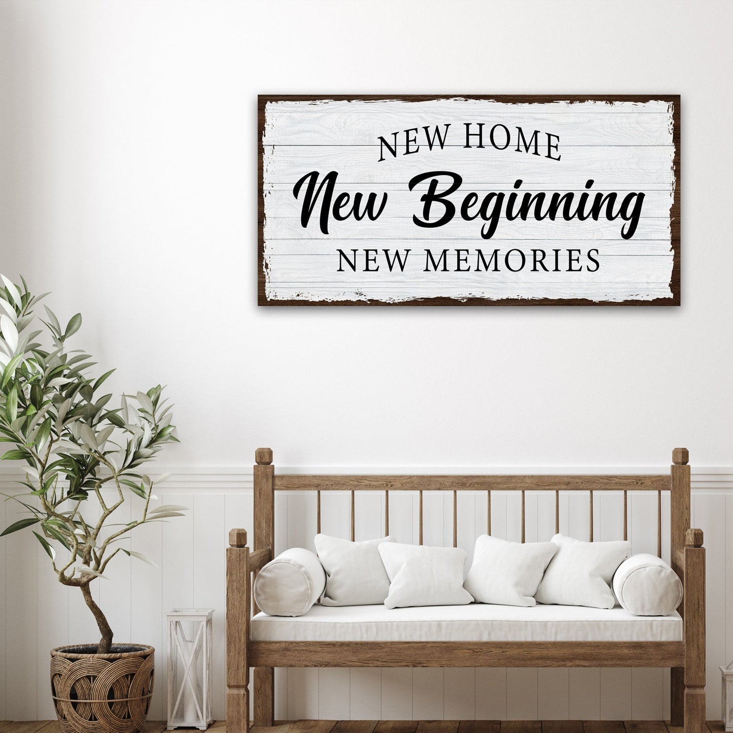 New Home Sign - canvas