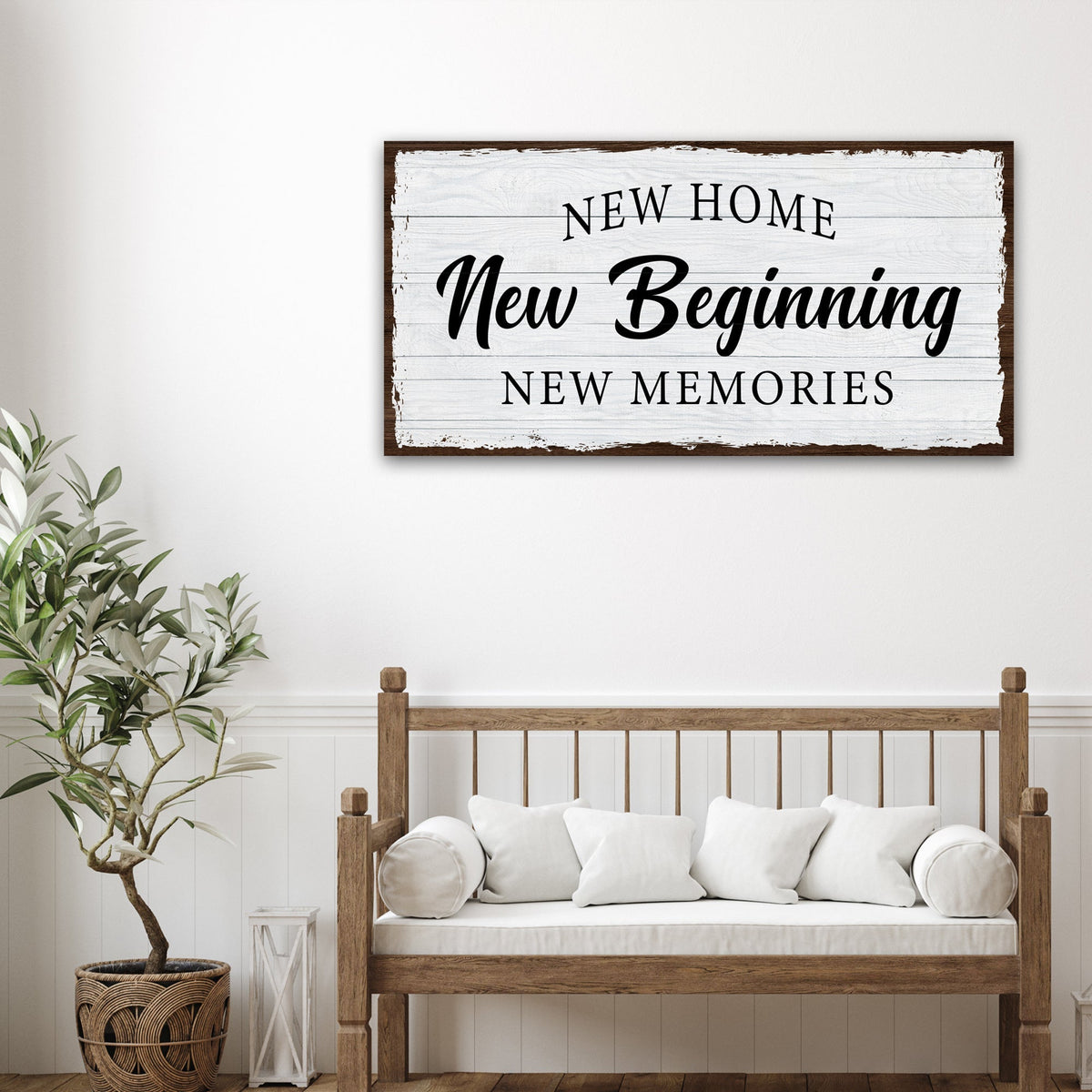 New Home Sign - canvas