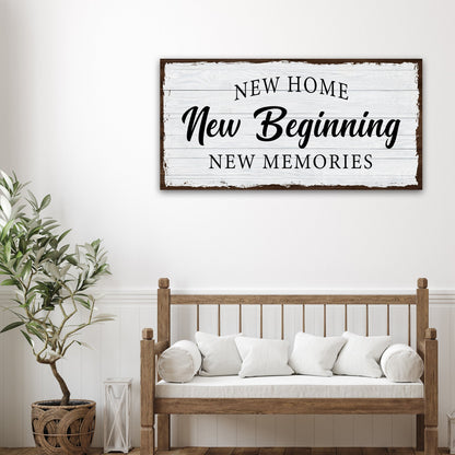 New Home Sign - canvas