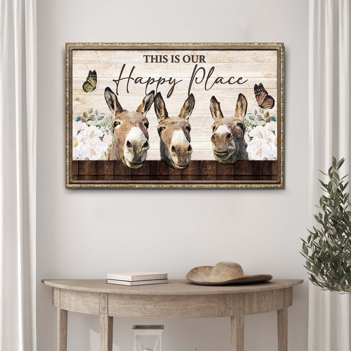 This Is Our Happy Place Donkey Sign ()