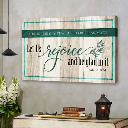 this is the day that the lord has made bible verse wall art canvas (Landscape) (view 5)