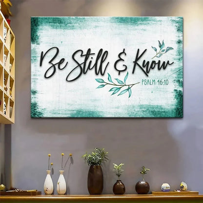 be still and know psalm 46 10 wall art canvas farmhouse christian wall decor (Landscape) (view 6)