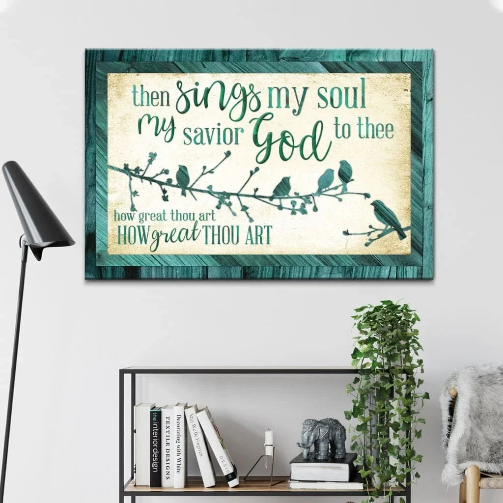 then sings my soul my savior god to thee how great thou art wall art canvas (Landscape) (view 5)
