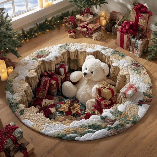 Teddy Holiday Dream Quilted Round Mat
