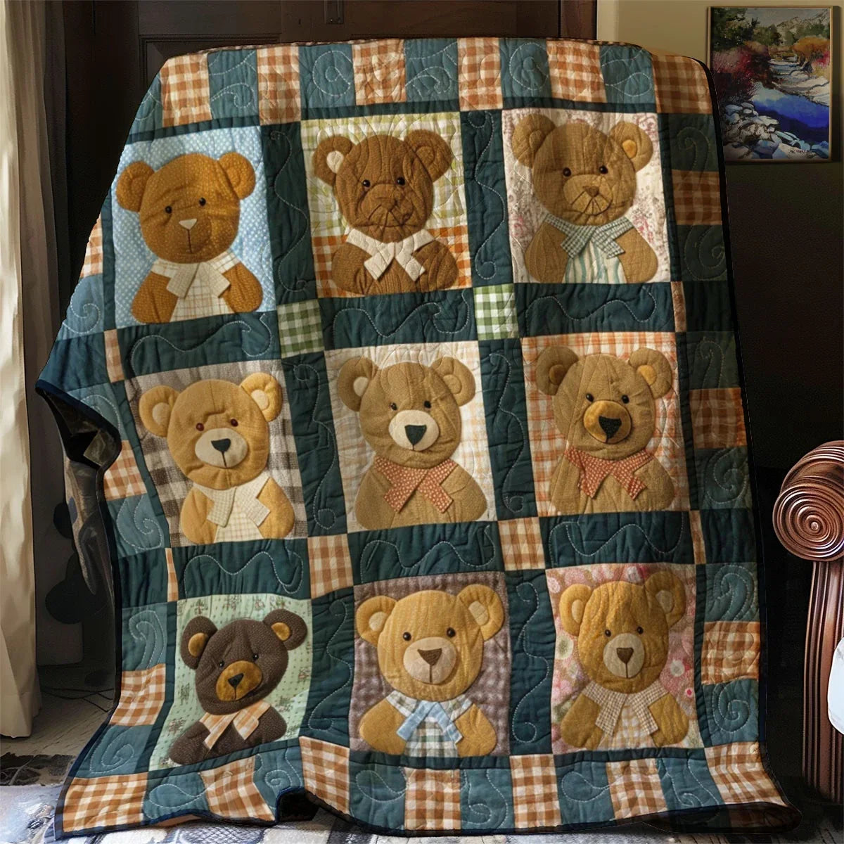 Teddy Patch Quilt Blanket