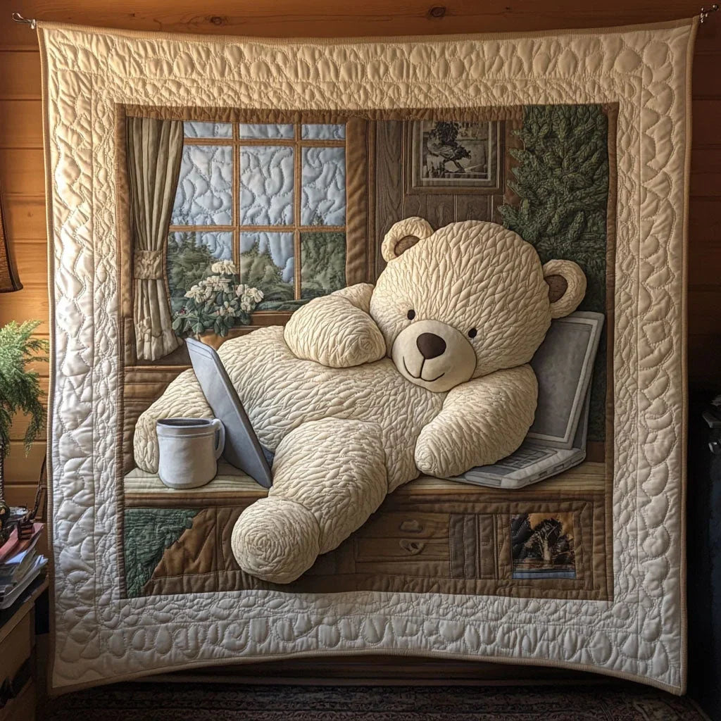 Teddy's Night Quilt Blanket