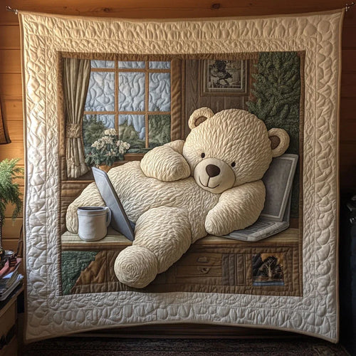 Teddy's Night Quilt Blanket