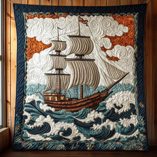 Tempest And Tranquility Quilt Blanket