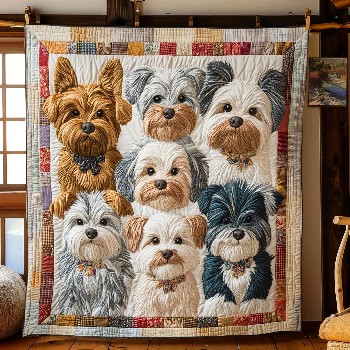 Terrier Friends Quilt Blanket