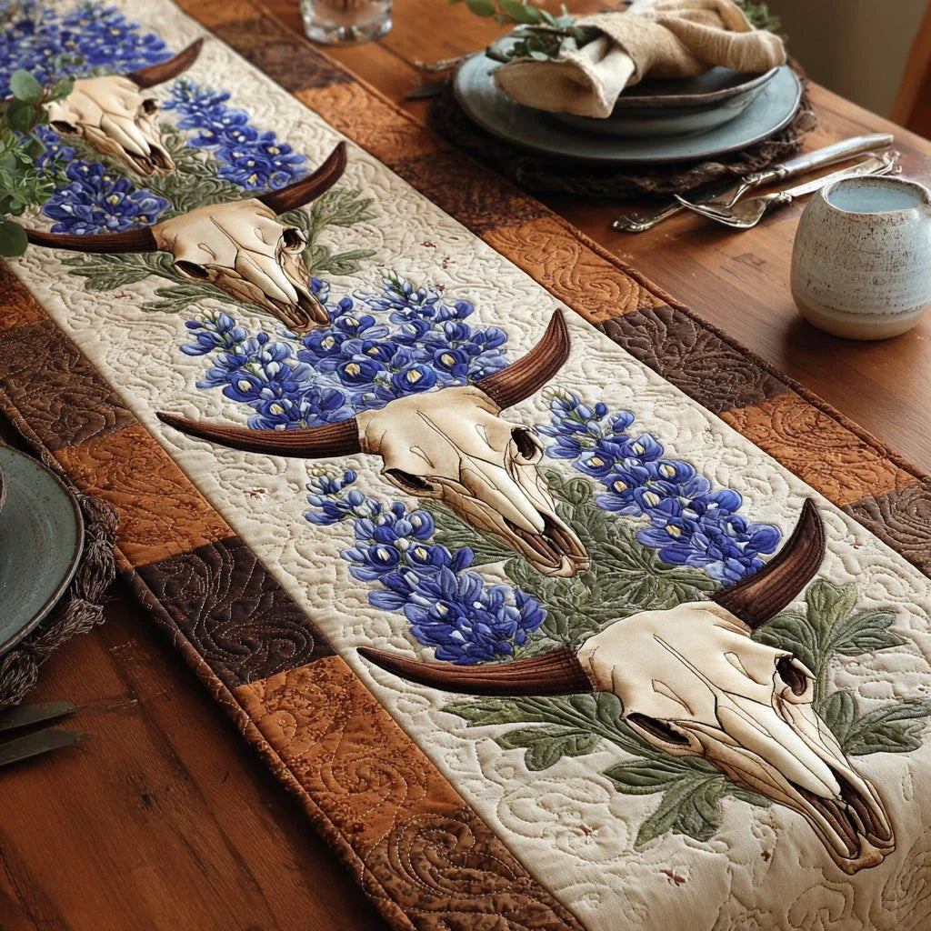 Texas Longhorn Quilted Table Runner