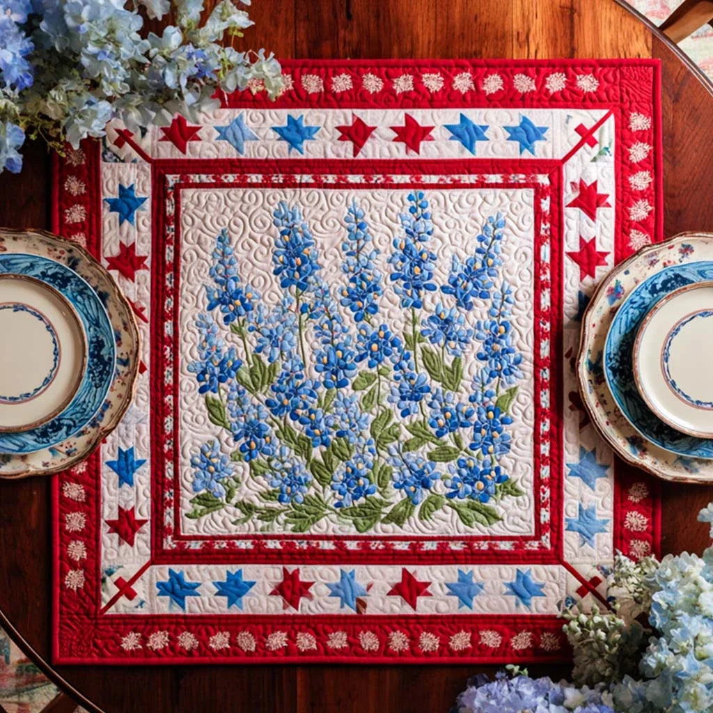 Texas Spring Glory Quilted Table Topper