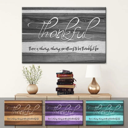 thankful wall art canvas there is always something to be thankful for canvas (Landscape) (view 8)