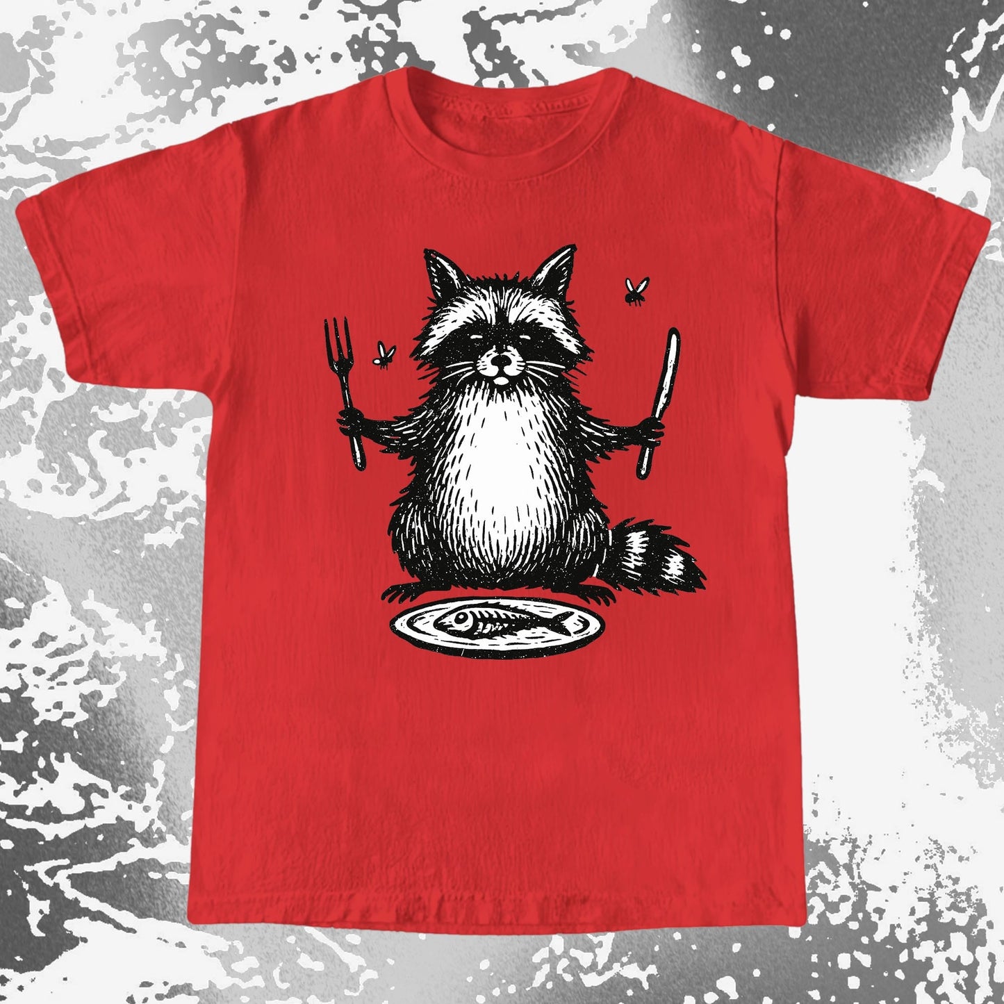 Hungry Raccoon Dinner Funny, funny meme tee gift (view 7)