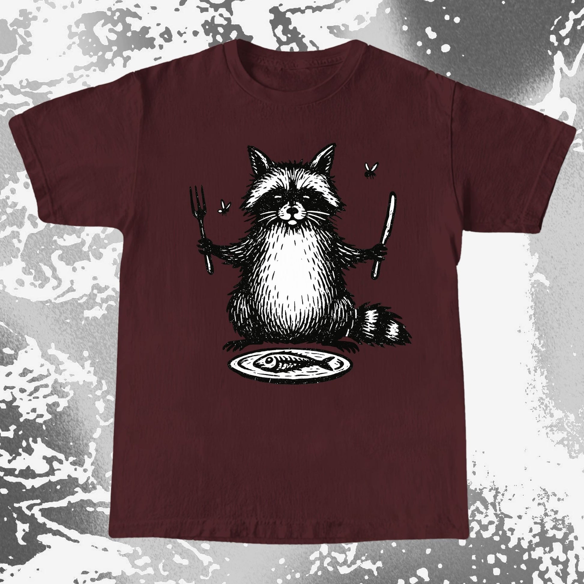 Hungry Raccoon Dinner Funny, funny meme tee gift (view 8)
