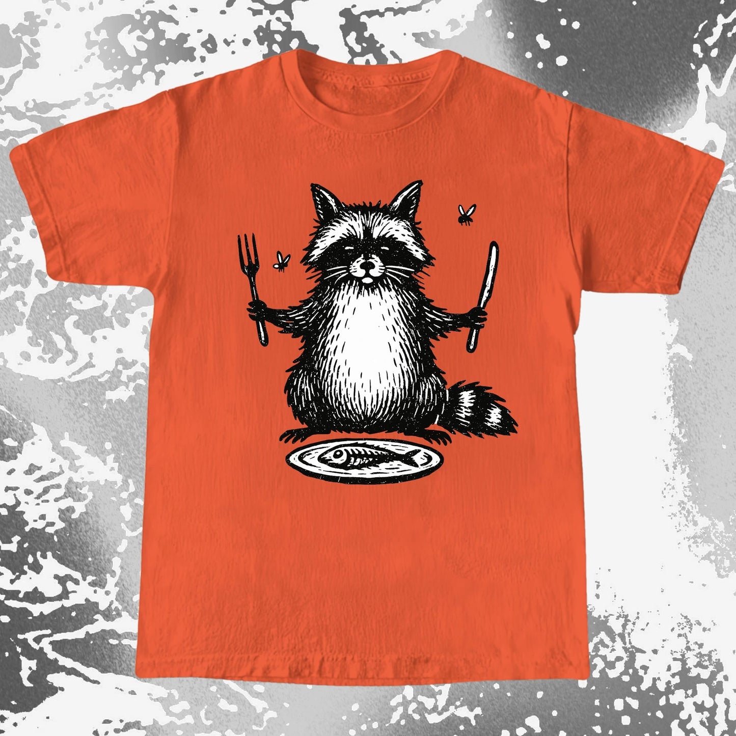 Hungry Raccoon Dinner Funny, funny meme tee gift (view 6)