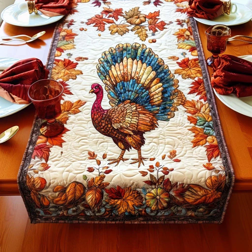 Thanksgiving Splendor Quilted Table Runner