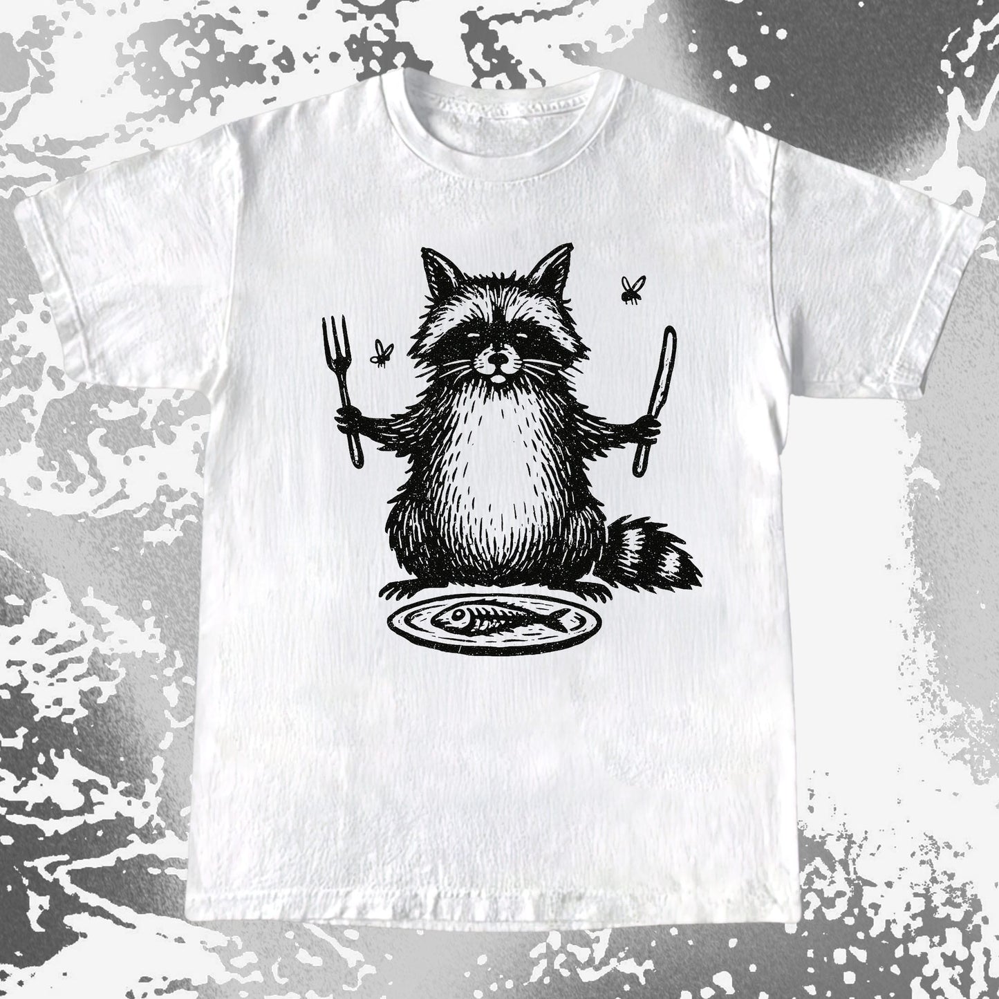 Hungry Raccoon Dinner Funny, funny meme tee gift