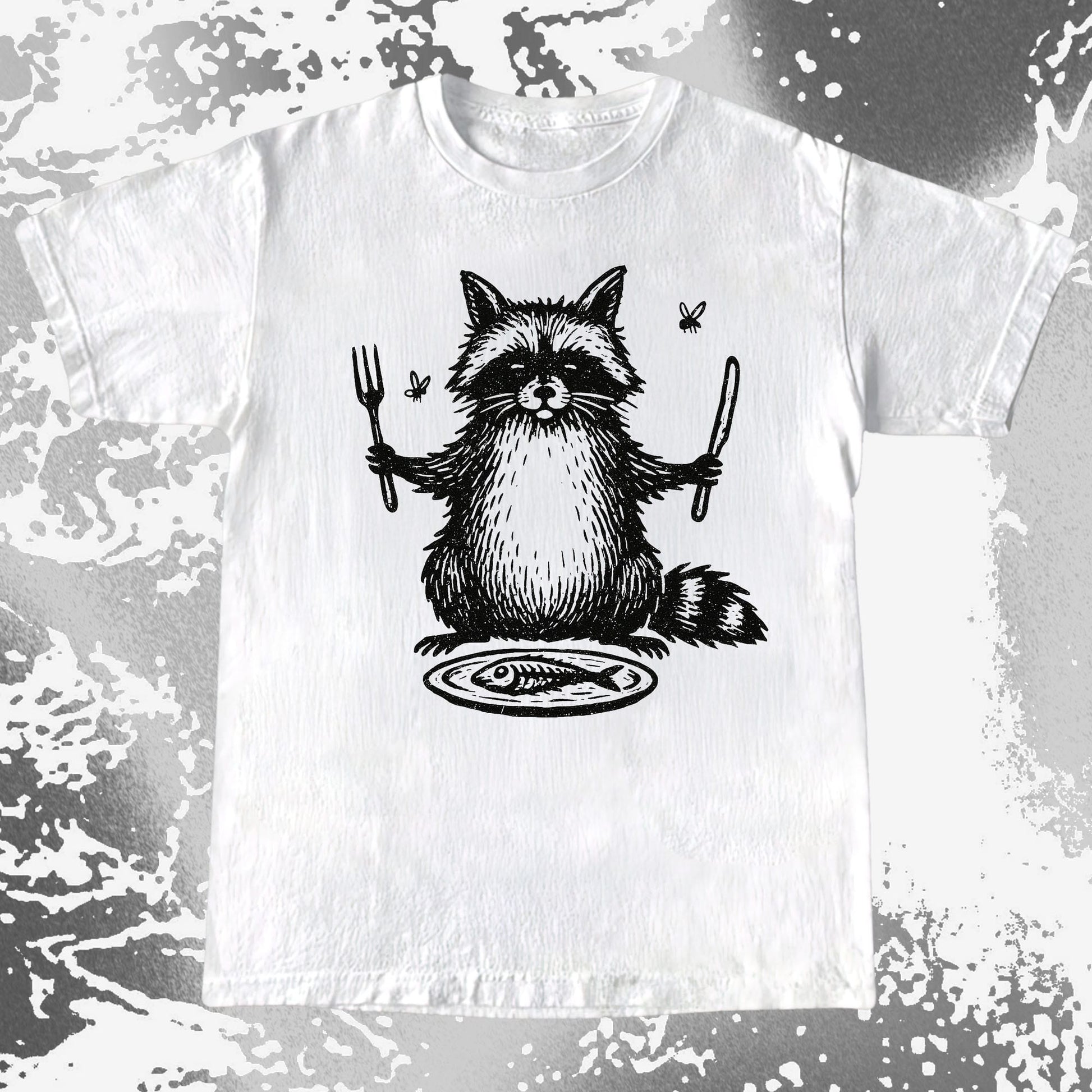 Hungry Raccoon Dinner Funny, funny meme tee gift
