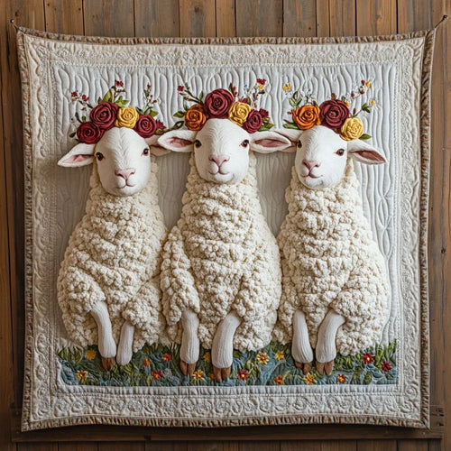 The Blossom Lambs Quilt Blanket