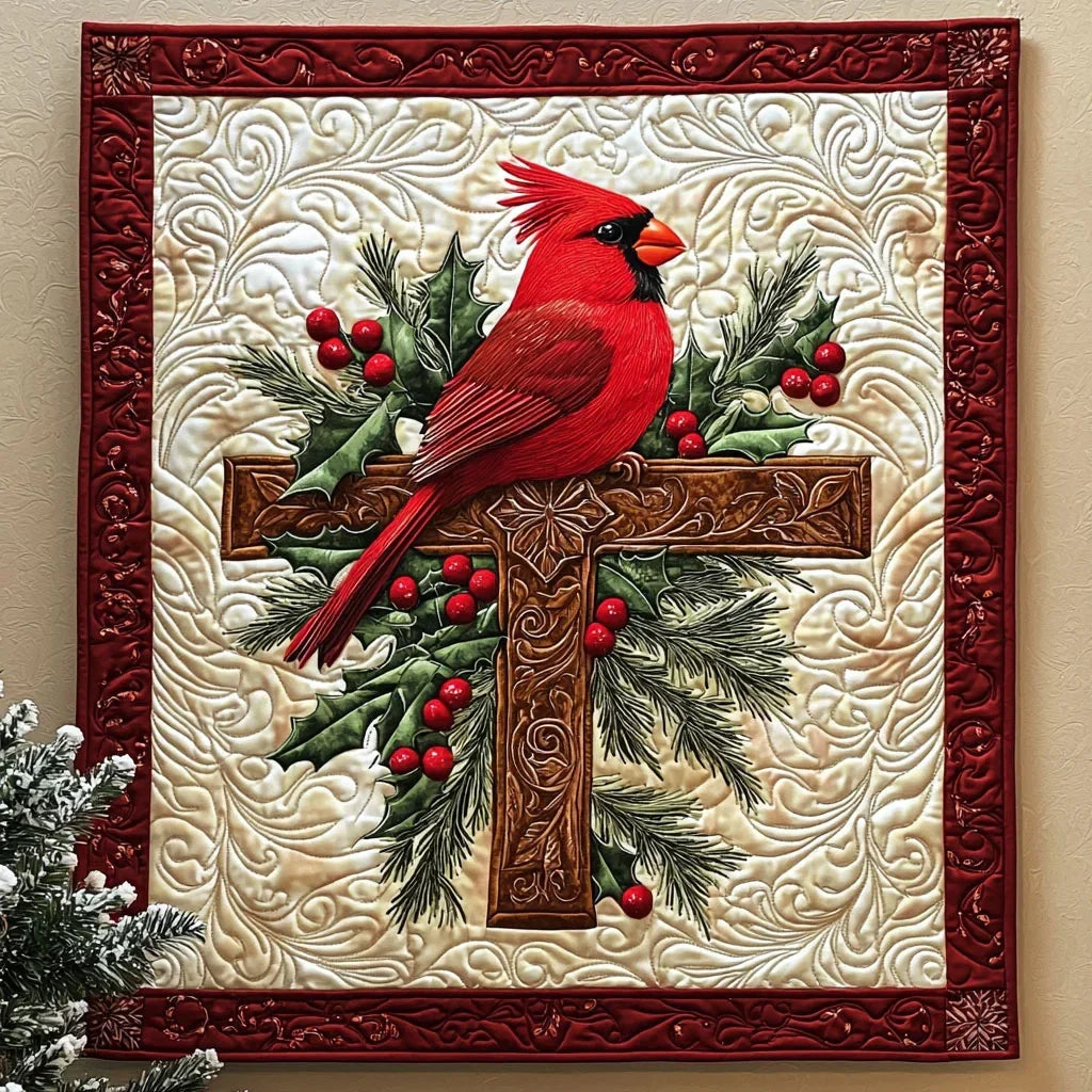 The Cardinal Of God Quilt Blanket