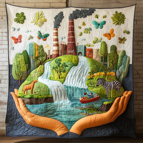 The Earth Quilt Blanket