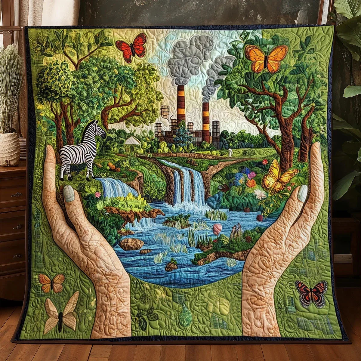 The Earth Quilt Blanket