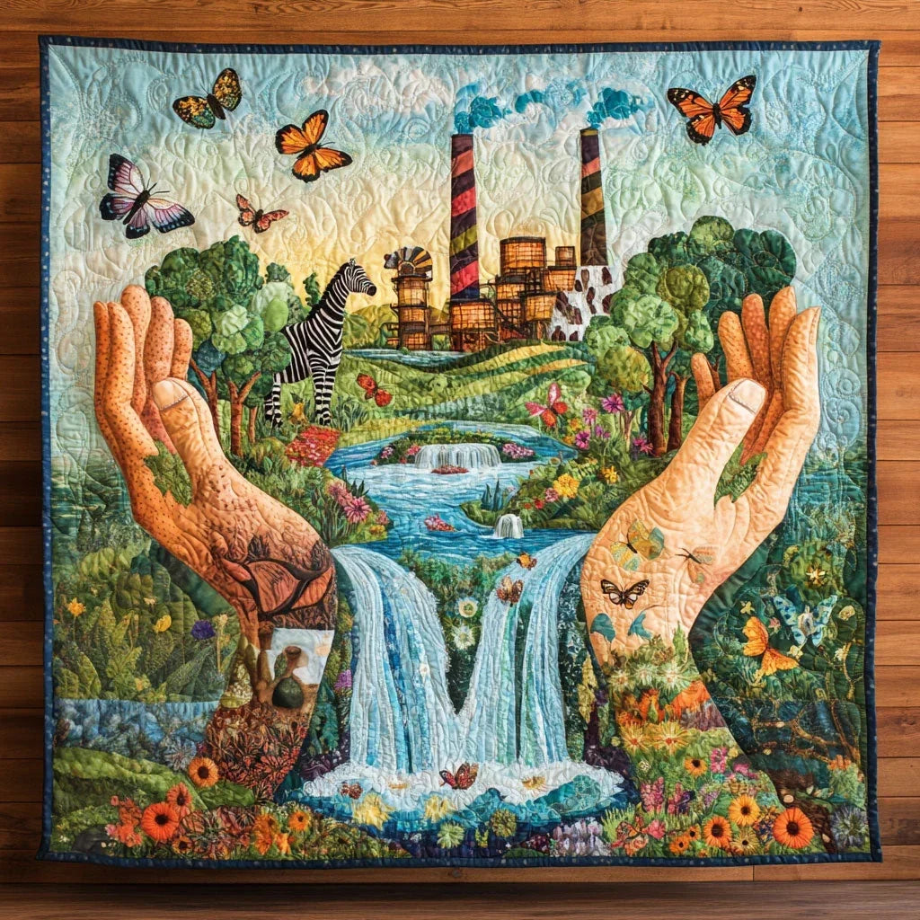 The Earth Quilt Blanket