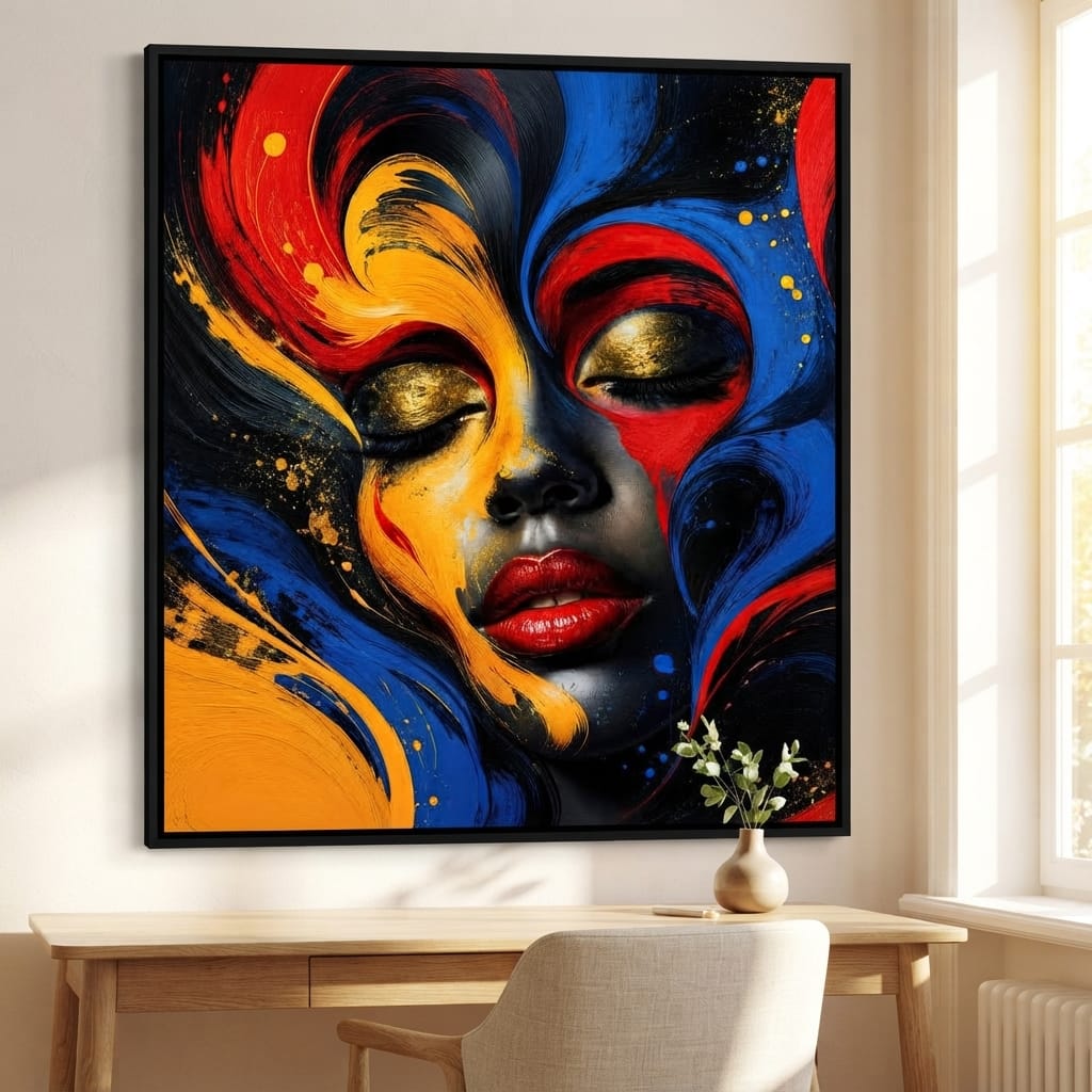 The Face Becomes Emotion Canvas Wall Art