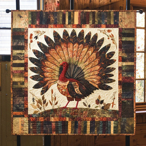 The Feathered Feast Quilt Blanket