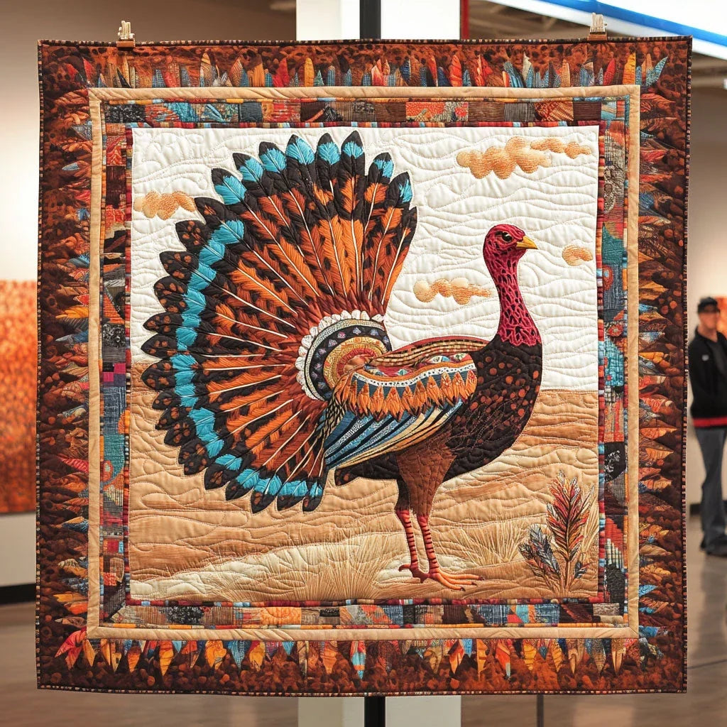 The Feathered Feast Quilt Blanket