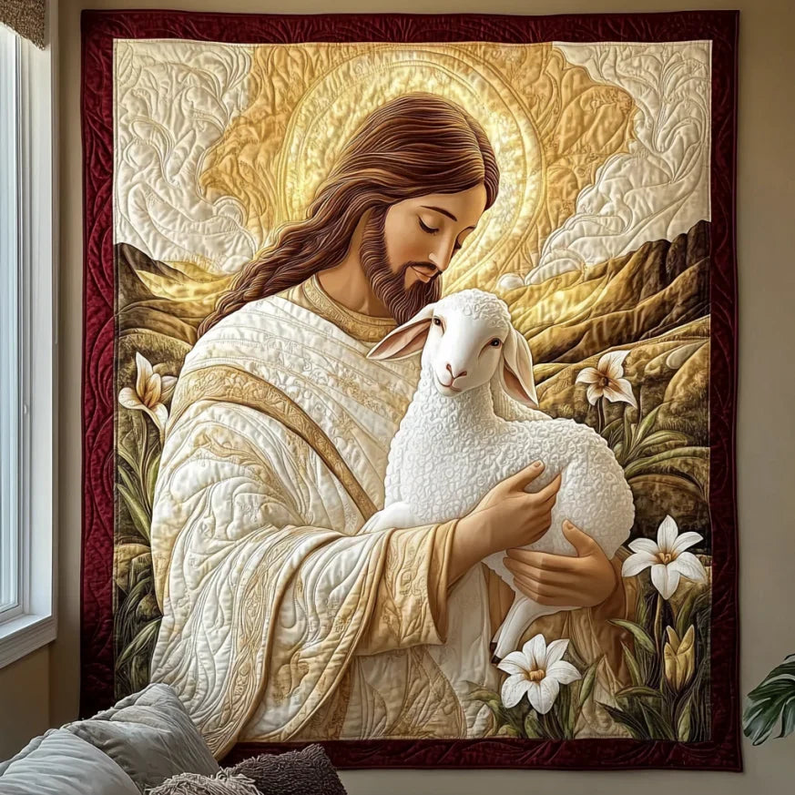 The Lamb Of God Quilt Blanket