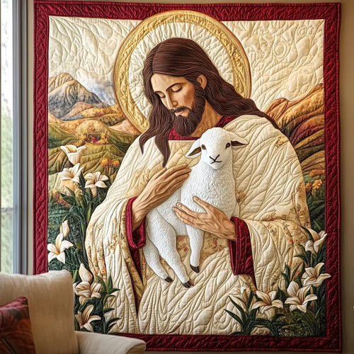 The Lamb Of God Quilt Blanket