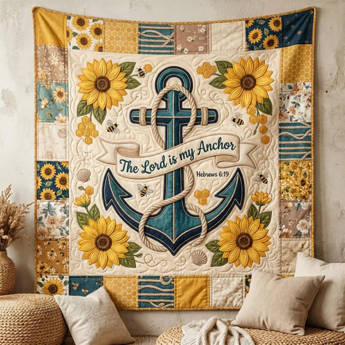 The Lord Is My Anchor Quilt Blanket