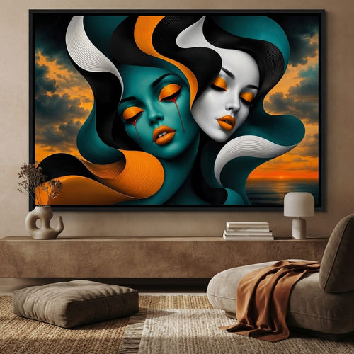 The Lovers Who Never Spoke Canvas Wall Art