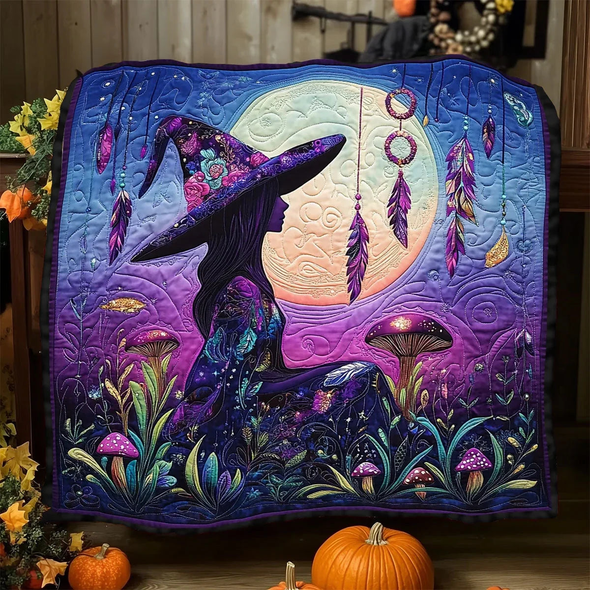 The Moonweaver's Dream Quilt Blanket